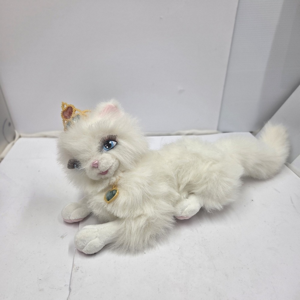 2004 Mattel Barbie Princess & the Pauper Interactive Serafina‎ White Cat Plush